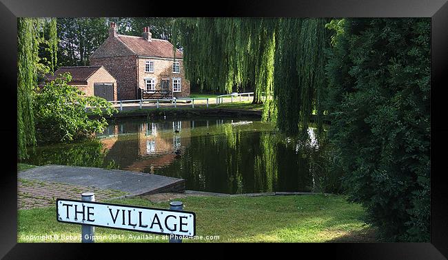 English Village Pond Framed Print by Robert Gipson