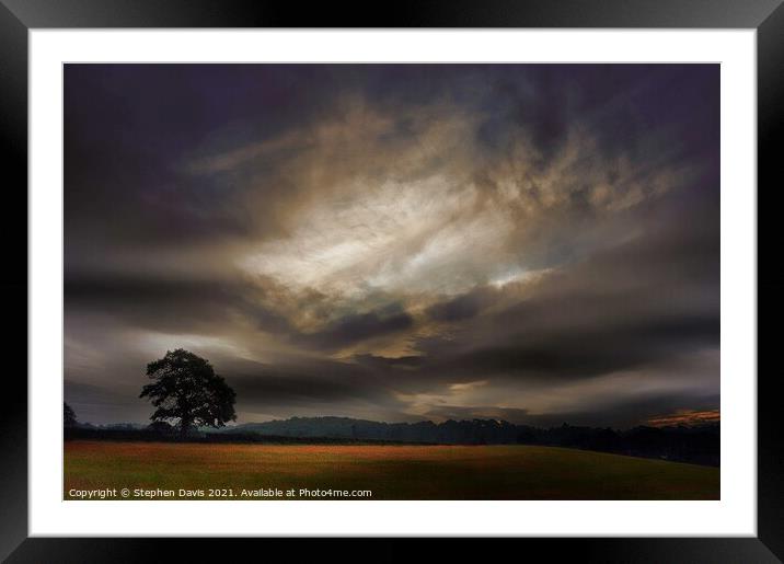 Storm clouds on the way Framed Mounted Print by Stephen Davis