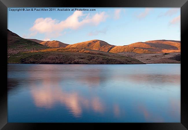 Llyn Y Dywarchen Framed Print by Jan Allen