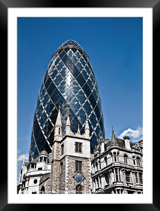 The Gherkin, London Framed Mounted Print by Dawn O'Connor