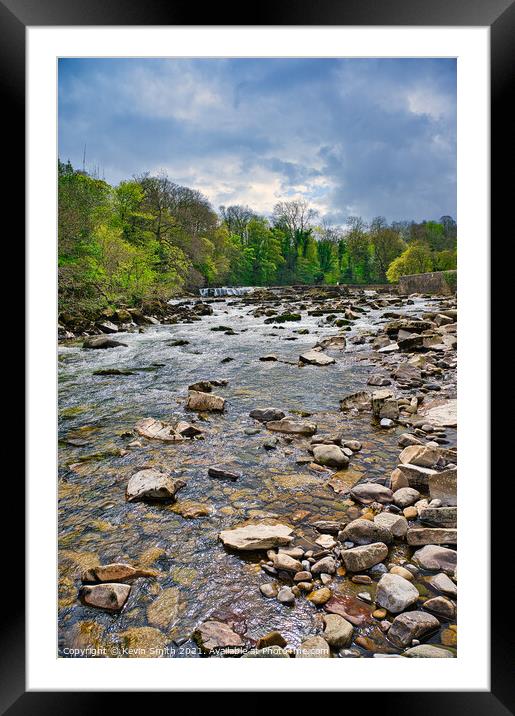 River Swale near Richmond Falls Framed Mounted Print by Kevin Smith