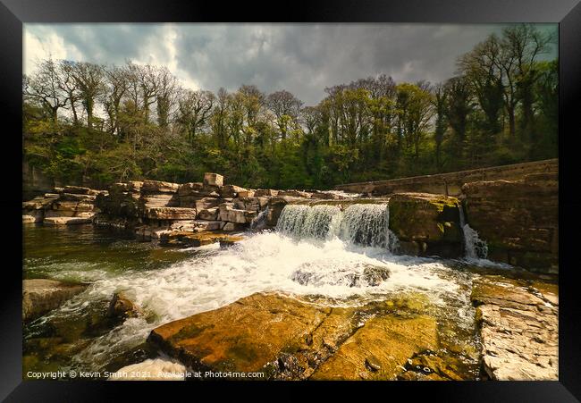 Richmond Falls Yorkshire Framed Print by Kevin Smith