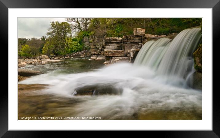 Richmond Falls Swaledale Framed Mounted Print by Kevin Smith