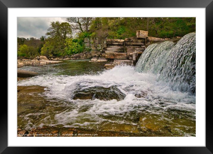 Richmond Falls Swaledale  Framed Mounted Print by Kevin Smith