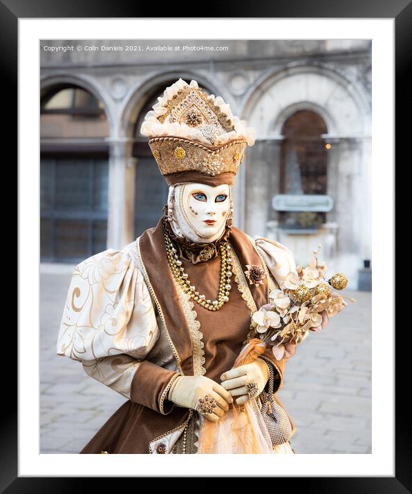 Venetian Masquerade Costume 2 Framed Mounted Print by Colin Daniels