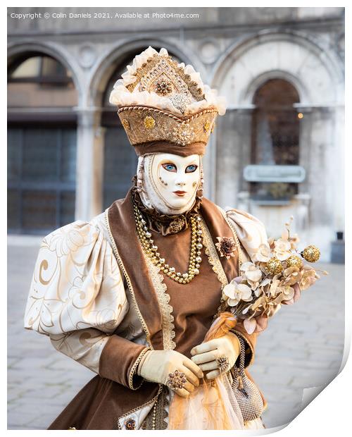 Venetian Masquerade Costume 2 Print by Colin Daniels