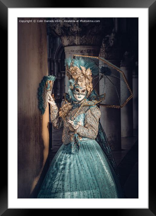 Venetian Masquerade Costume 3 Framed Mounted Print by Colin Daniels