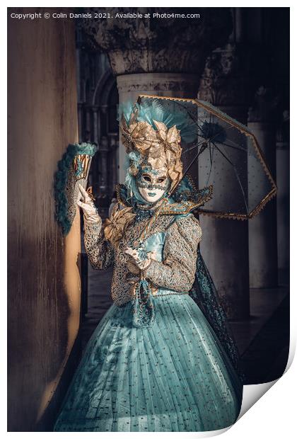 Venetian Masquerade Costume 3 Print by Colin Daniels
