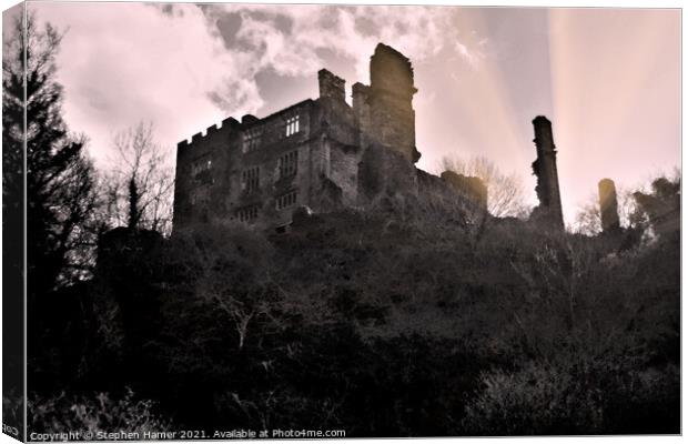 Berry Pomeroy Castle Canvas Print by Stephen Hamer