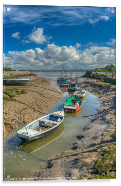 Fishing Boats at Greenfield Dock Acrylic by jim cooke