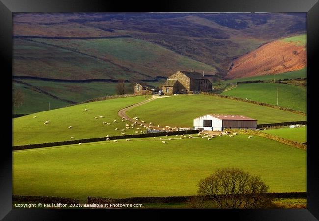 The Yorkshire dales. Framed Print by Paul Clifton
