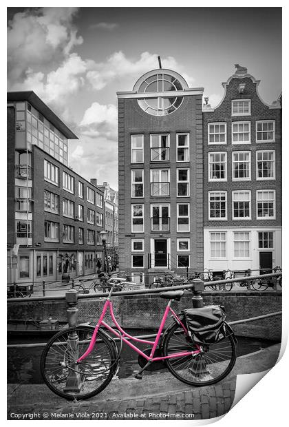 AMSTERDAM Flower Canal | colorkey  Print by Melanie Viola