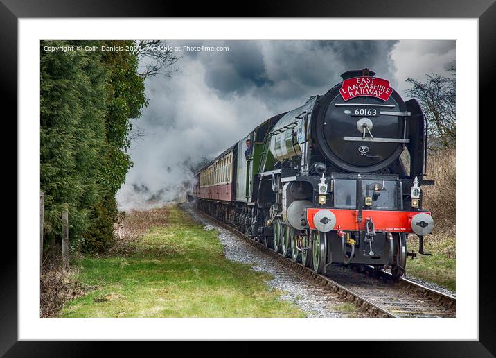 The Tornado Steam Train  Framed Mounted Print by Colin Daniels