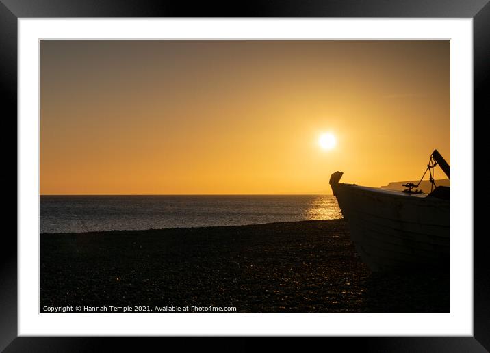 Seaford Sunset Framed Mounted Print by Hannah Temple