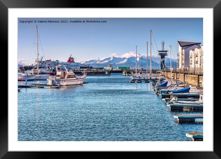 Ardrossan Marina Framed Mounted Print by Valerie Paterson