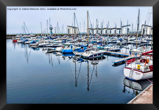Clyde Marina Ardrossan Framed Print by Valerie Paterson