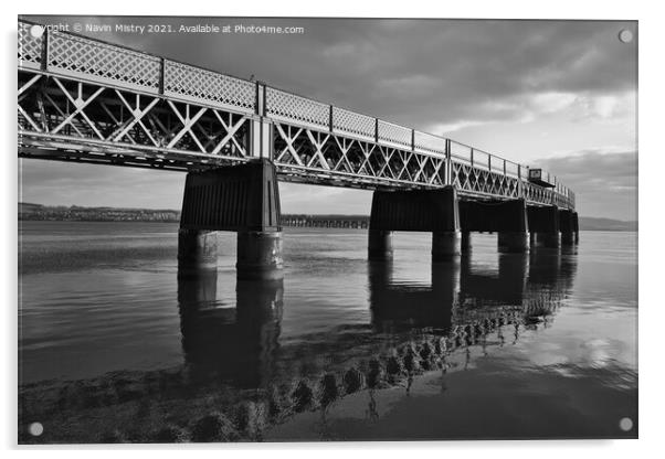 The Tay Bridge, Dundee Scotland Acrylic by Navin Mistry