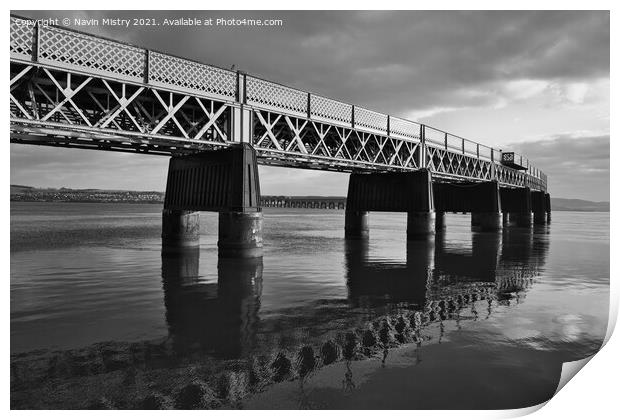 The Tay Bridge, Dundee Scotland Print by Navin Mistry