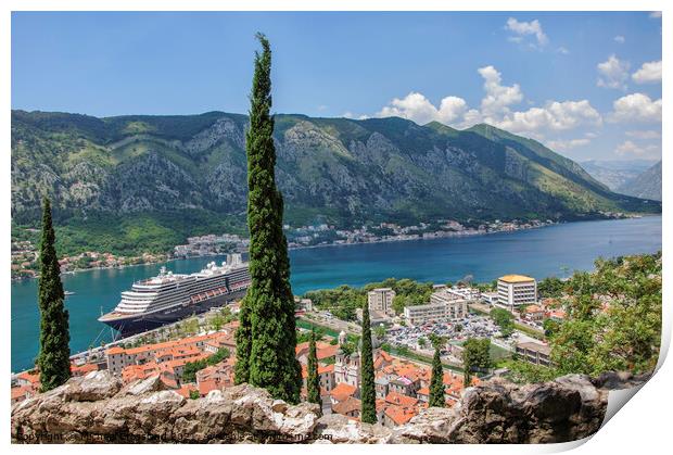 View over Kotor Print by Michael Crossland