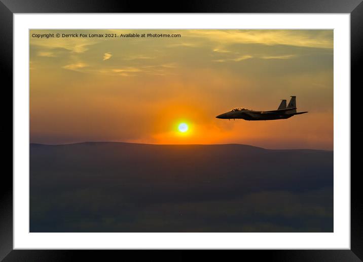 F15 fighter  Framed Mounted Print by Derrick Fox Lomax