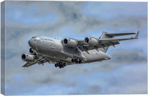 USAF C-17 Globemaster Canvas Print by Derek Beattie