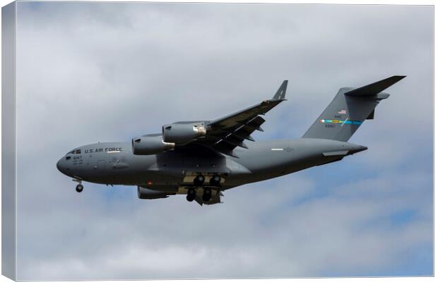 USAF C-17 Globemaster Canvas Print by Derek Beattie