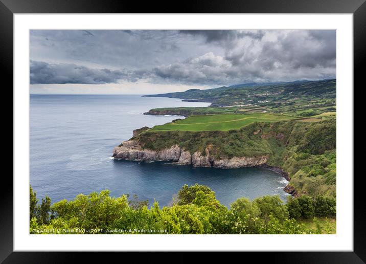 Azores, Sao Miguel island north coast panorama Framed Mounted Print by Paulo Rocha