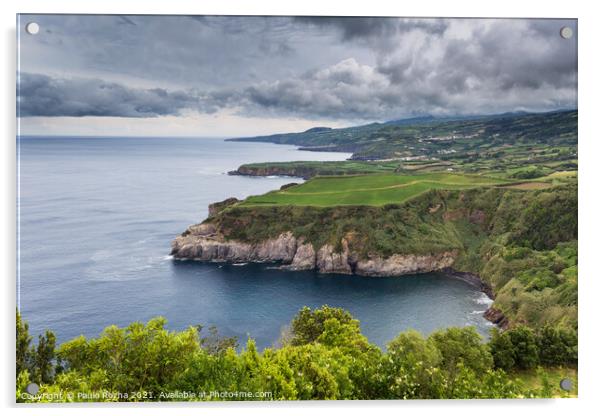 Azores, Sao Miguel island north coast panorama Acrylic by Paulo Rocha