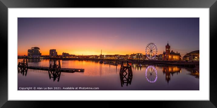 Majestic Cardiff Bay Sunset Framed Mounted Print by Alan Le Bon