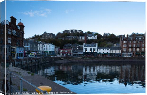 Oban harbour Canvas Print by christian maltby