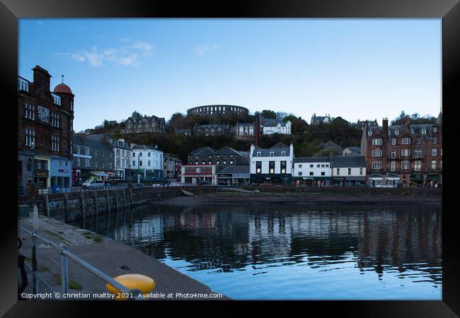 Oban harbour Framed Print by christian maltby