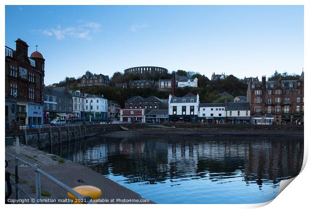 Oban harbour Print by christian maltby