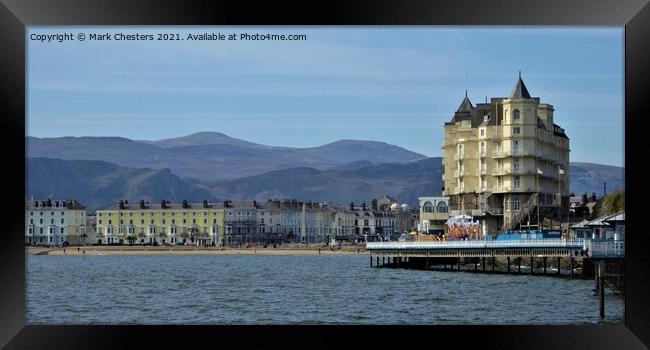 Grand hotel from Llandudno pier Framed Print by Mark Chesters