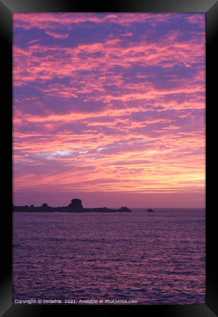 Beautiful Plouguerneau sunset, Brittany, France Framed Print by Imladris 