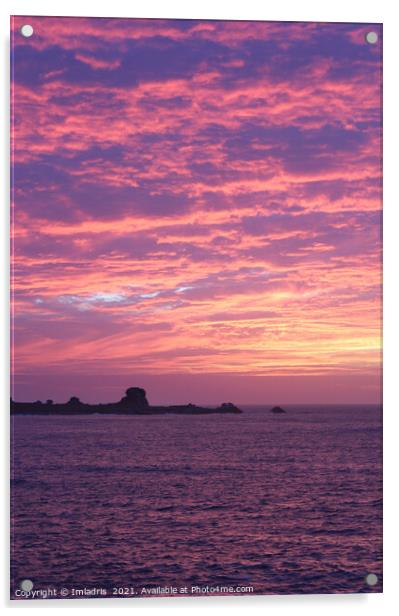 Beautiful Plouguerneau sunset, Brittany, France Acrylic by Imladris 