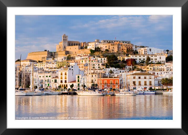 Ibiza Old town, Ibiza Framed Mounted Print by Justin Foulkes