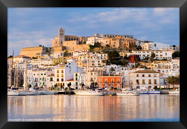 Ibiza Old town, Ibiza Framed Print by Justin Foulkes