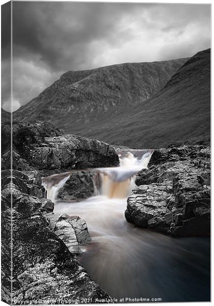 River Etive Selective Canvas Print by Keith Thorburn EFIAP/b