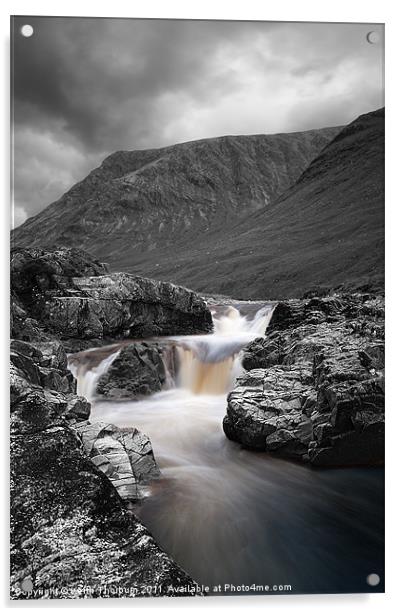 River Etive Selective Acrylic by Keith Thorburn EFIAP/b