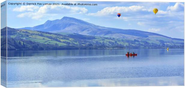 Lake Bala in Wales Canvas Print by Derrick Fox Lomax