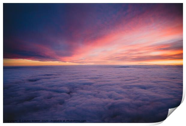 From above the clouds Print by Louise Wilden