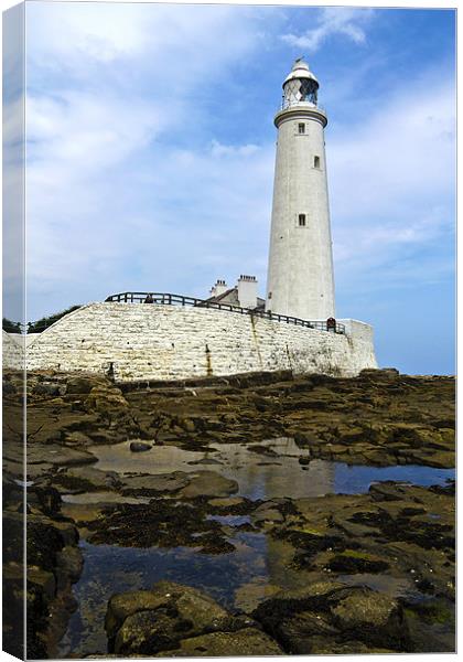 St. Mary's Lighthouse Canvas Print by Kevin Tate