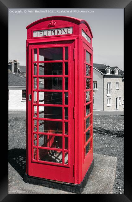 Traditional Red Telephone Box  Framed Print by Pearl Bucknall