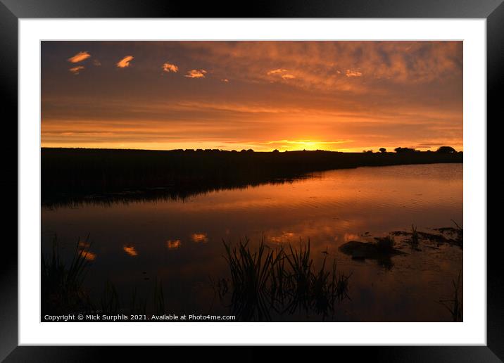Woodhorn Sunrise Framed Mounted Print by Mick Surphlis