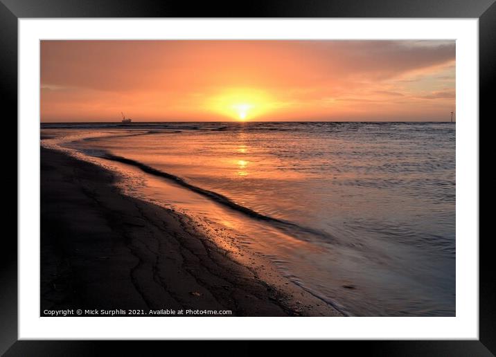 Sunrise at Cambois Framed Mounted Print by Mick Surphlis