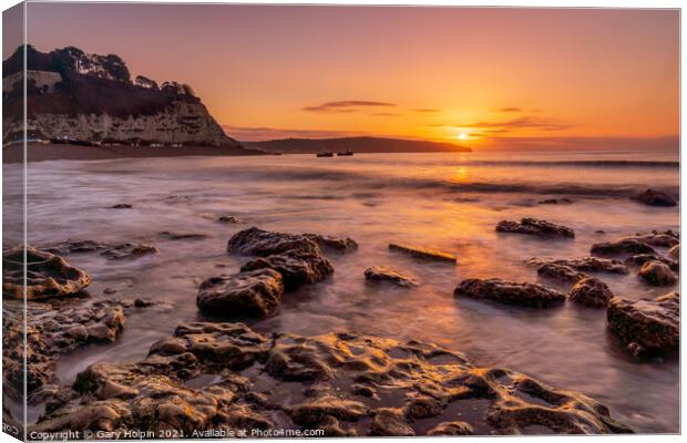 Sunrise over Beer Beach Canvas Print by Gary Holpin
