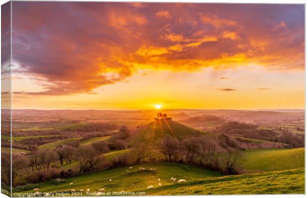 Colmer's Hill sunrise Canvas Print by Gary Holpin