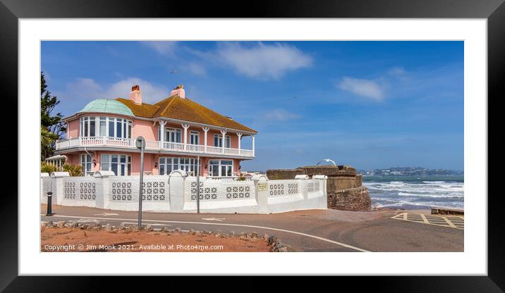 The Villa Marina in Paignton Framed Mounted Print by Jim Monk