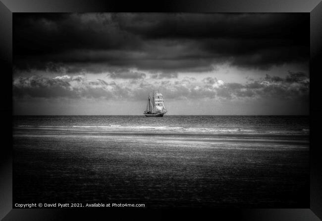Tall Ship English Channel  Framed Print by David Pyatt