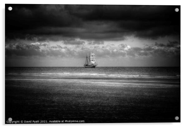 Tall Ship English Channel  Acrylic by David Pyatt